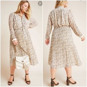 Anthropologie Current Air Dress Olivia Snake Midi